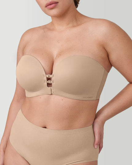 Bella Strapless Front Closure Push Up Bra