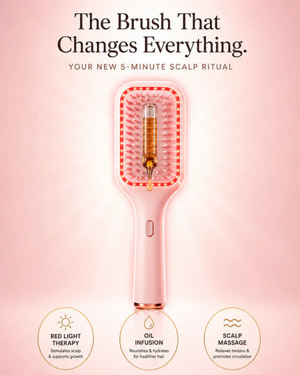Red Light Hair Scalp Oil Brush