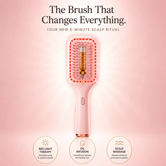 Red Light Hair Scalp Oil Brush